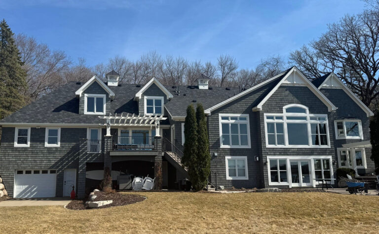 Expansive windows on large house