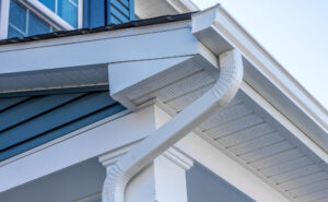 Gutters installed on a house