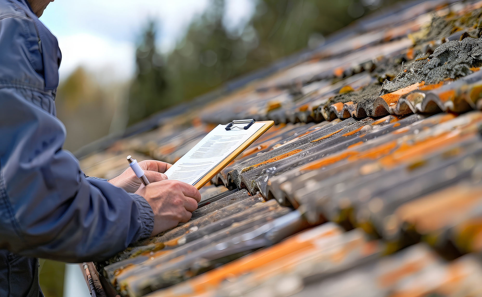 Inspecting a roof